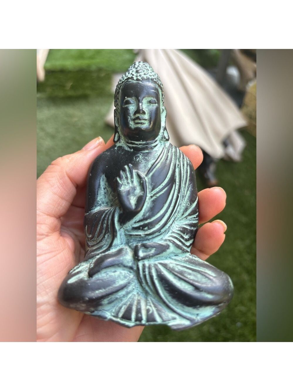 VINTAGE Buddha Figurine 5in high Spiritual Yoga Studio Meditation Massage Room